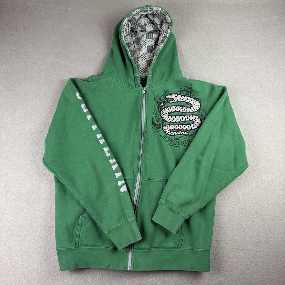 Universal‎ Studios Harry Potter Slytherin Zip Up Hoodie Large Green